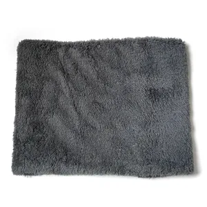 Warm grey fleece lined winter neck warmer snood for outdoor cycling and windproof protection