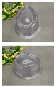 Detailansichten der transparenten PVC-Hutstütze zum Schutz vor Verformung von Hüten