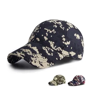 Professional outdoor camouflage baseball cap for sun protection featuring digital print design
