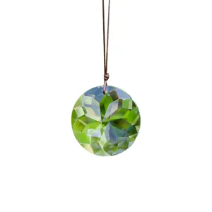 Atrapasol de cristal K9 prisma colgante fabricante de arco iris verde colgante vidrio