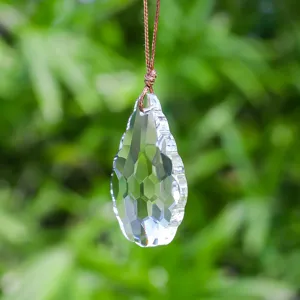 Clear K9 faceted crystal teardrop prism sun catcher hanging ornament for home windows decoration