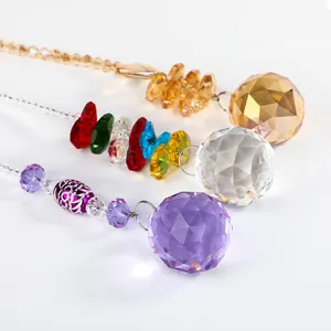 K9 Kristall Suncatcher Anhänger mit bunten Facettenperlen für Heimdeko