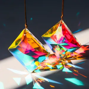 Detailansicht der K9-Kristallprismen, die lebendiges Regenbogenlicht reflektieren