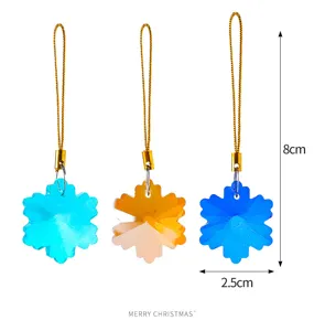 Addobbi natalizi a forma di fiocco di neve colorato con dimensioni