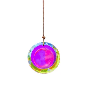 Acchiappasole in cristallo K9 sfaccettato con design a luna per finestre