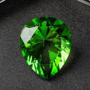 Vibrant pear cut green crystal gemstone teardrop rhinestone for decorative home gifts