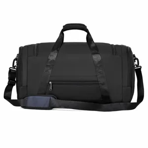 Sac de sport multifonctionnel noir de grande capacité pour le voyage et le fitness