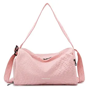 Sac à bandoulière rose grande capacité en tissu Oxford pour voyage et loisirs quotidiens