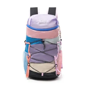 Mochila de senderismo ligera multicolor estilo dopamina para mujer, gran capacidad