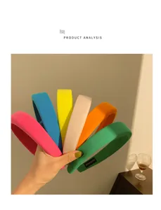 Seis diademas de esponja acolchadas en vibrantes colores caramelo, varias opciones