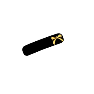 Elegant black velvet hair clip with a vintage gold bow ornament for women's hair