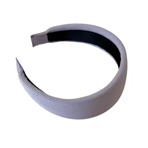 Elegant lavender ribbed padded sponge headband for a soft minimalist feminine look.