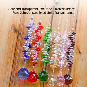 Attrape-soleil prisme en cristal coloré de 40 mm pour décoration de jardin et fenêtre maison
