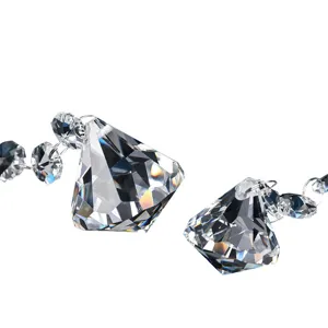 High quality 30mm 40mm clear crystal octagon beads for wedding decorations.