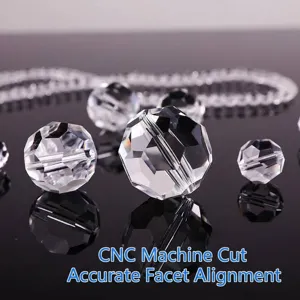Premium faceted clear crystal glass beads for chandelier lighting pendants and home decor DIY