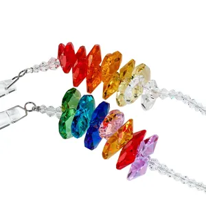 Vibrant multi-colored K9 crystal meteor shower pendants for elegant home decor