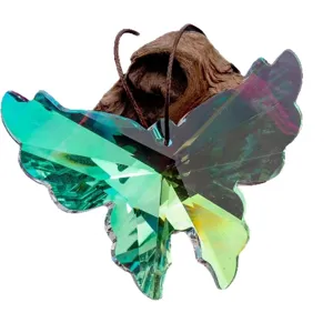 Gefacetteerde iriserende kristalglas vlinder suncatcher hangend ornament voor tuin