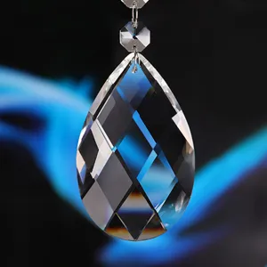 Elegante colgante de cristal de gota facetada para lámparas de araña y decoración