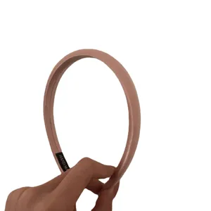 Serre-tête élégant en satin style français or rose, accessoire de cheveux luxe femme