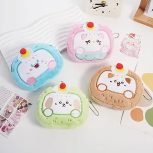 Portamonete in Peluche a Forma di Torta di Animali Cartone Animato Mini Borsa Portaoggetti Portachiavi per Donne Studenti Portafoglio Dolce