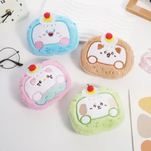 Collezione di pochette di peluche a forma di torta animale per cuffie e rossetti