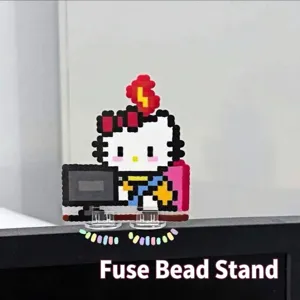 Transparent acrylic standing base for 2mm DIY fuse bead pixel art creations