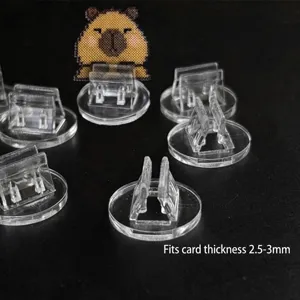 Transparent acrylic stand holders for perler beads and card displays, 2.5-3mm thickness.