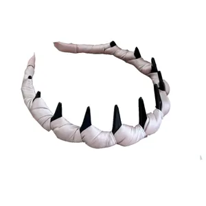 Elegant satin thickened wavy insert comb headband with high skull top style for women