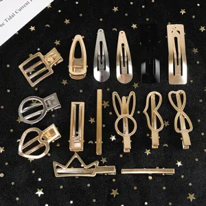 Alloy DIY Hair Clip Accessories Metal Duckbill Clip Snap Hairpins For Handmade Hair Jewelry Bow Making Gold Silver Base Components