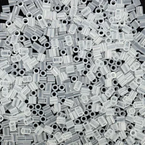 High quality 2.6mm translucent white fuse beads for DIY pixel art and craft projects