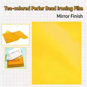 Feuille de repassage miroir marron professionnelle pour perles à repasser, outil DIY