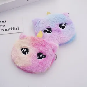 Portamonete unicorno in peluche con sfumature colorate per bambini e regali