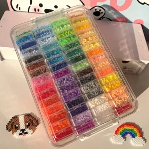 Große Kapazität Steckperlen Aufbewahrungsbox Transparenter Kunststoff Schmuck Organizer Koffer Multi-Grid DIY Basteln Aufbewahrungsbehälter Mit Deckel