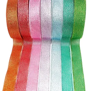 Metallic Glitter Ribbon Sparkling Multicolor Polyester Tape For DIY Earring Handmade Crafts Clothing Decoration Gift Wrapping Supplies