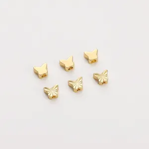 14K Gold gefüllte Schmetterling Zwischenperlen für handgefertigten DIY Schmuck und Ketten