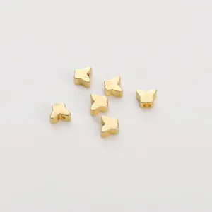Minimalistische 14K goldgefüllte Schmetterlingsperlen für DIY Schmuckherstellung