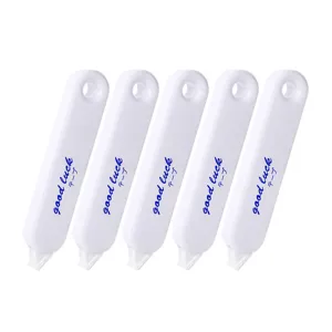 Pack de cinco cintas correctoras blancas minimalistas de estilo japonés con texto de suerte