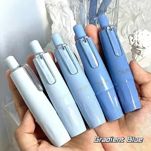 Set of 5 professional gradient blue press-type correction tapes for office and school use
