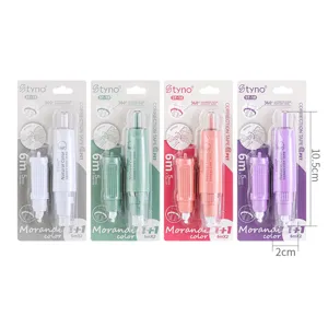 Set de cintas correctoras retráctiles con recambios en cuatro elegantes colores Morandi