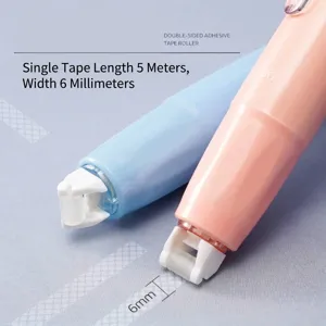 Pastellfarbener doppelseitiger Klebebandroller in Stiftform für Scrapbooking 5m x 6mm