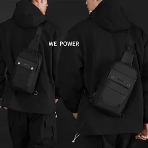 Bolso de pecho techwear impermeable premium para hombre, mochila deportiva urbana chic