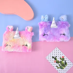 Sac à bandoulière licorne en peluche pour enfants avec un design dégradé très coloré