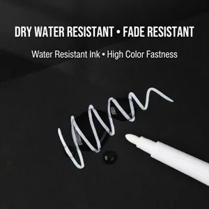 Weißer wasserfester Industrie-Lackmarker mit schnell trocknender Hochglanztinte