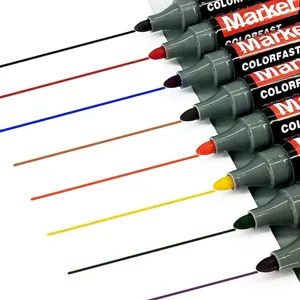 Permanent markers waterproof oil-based quick dry thick nib assorted colors set