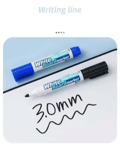 Detalle macro de rotulador para pizarra blanca con línea de 3,0 mm y punta redonda
