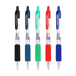 Set of five 0.7mm retractable gel pens in multiple vibrant colors