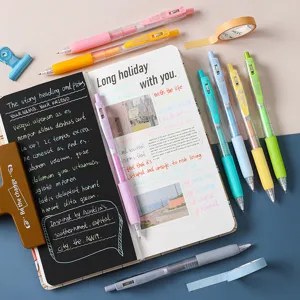 Buntes einziehbares Gelschreiber-Set für kreatives Journaling und Notizen, 0,5 mm Spitze