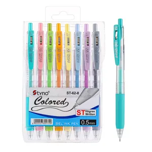 8er Set farbige 0,5 mm Gelschreiber für Bullet Journaling und Notizen mit Etui
