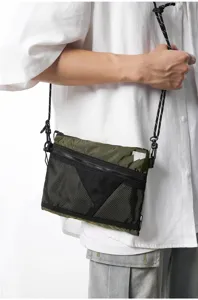 Japanese style workwear sacoche bag for outdoor hiking and streetwear