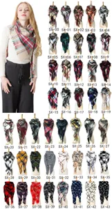 Sciarpe a triangolo a quadri per donna in 44 stili diversi effetto cashmere morbido